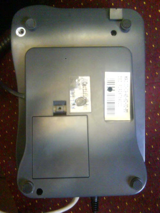 Back of JR168S IP phone.