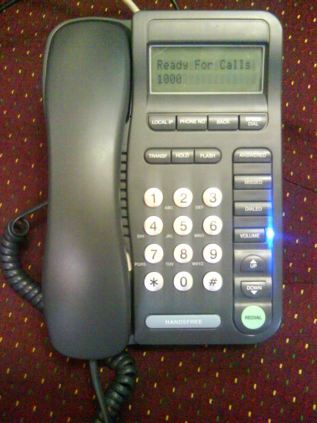Front of JR168S IP phone.