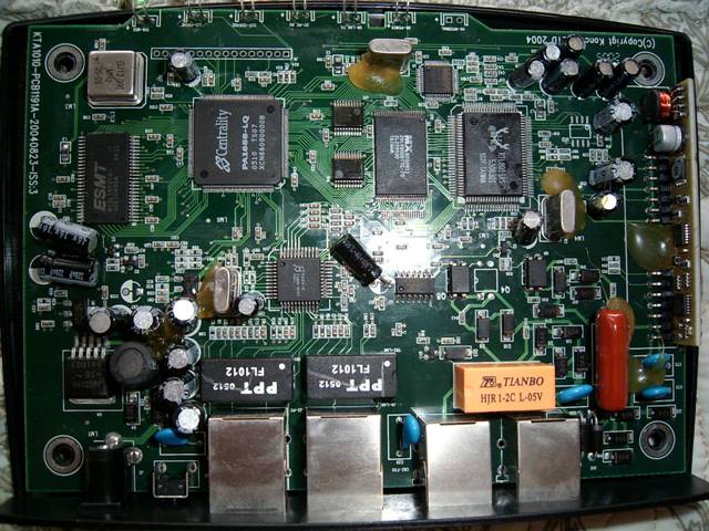 PA1688 based Koncept KTA1010 1-port FXS gateway internal PCB picture.