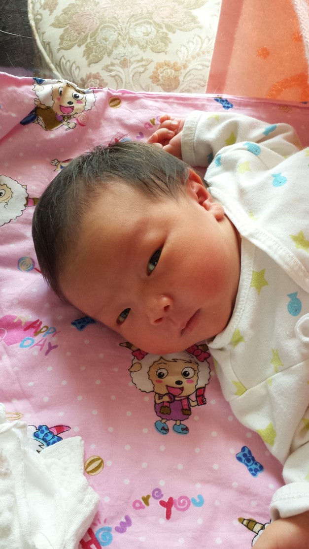 Sapphire Lin with open eyes