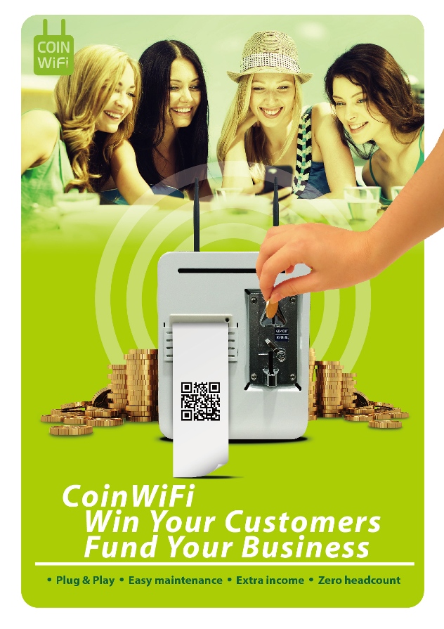 English brochure of coin WiFi hotspot